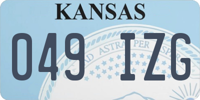 KS license plate 049IZG