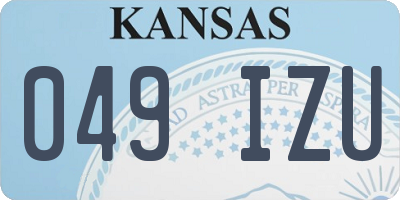 KS license plate 049IZU