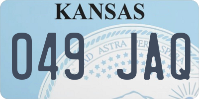 KS license plate 049JAQ