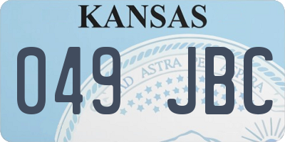 KS license plate 049JBC