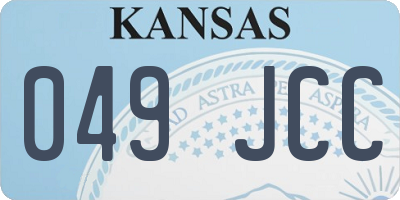 KS license plate 049JCC