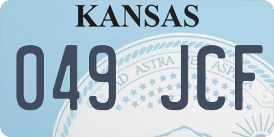 KS license plate 049JCF