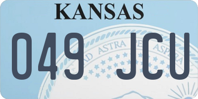 KS license plate 049JCU