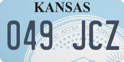 KS license plate 049JCZ
