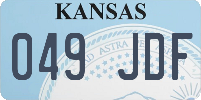 KS license plate 049JDF