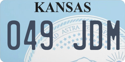 KS license plate 049JDM