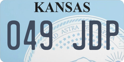 KS license plate 049JDP