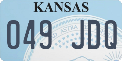 KS license plate 049JDQ