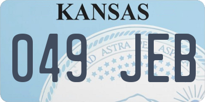 KS license plate 049JEB