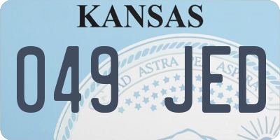 KS license plate 049JED