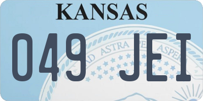 KS license plate 049JEI