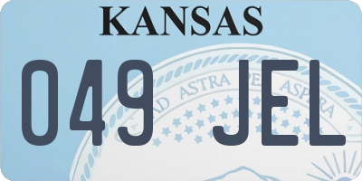 KS license plate 049JEL