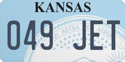 KS license plate 049JET