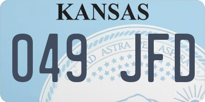 KS license plate 049JFD