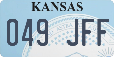 KS license plate 049JFF