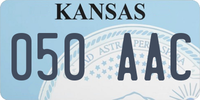 KS license plate 050AAC