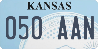KS license plate 050AAN