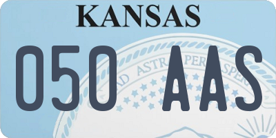KS license plate 050AAS