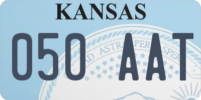 KS license plate 050AAT