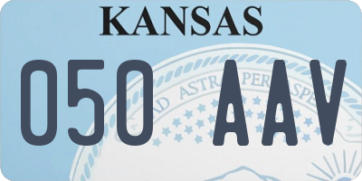 KS license plate 050AAV