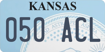 KS license plate 050ACL