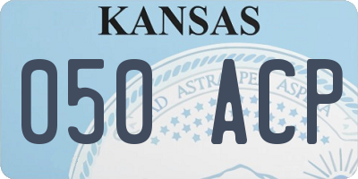 KS license plate 050ACP