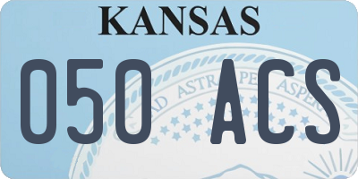 KS license plate 050ACS