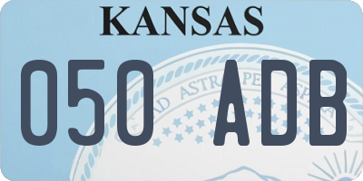 KS license plate 050ADB