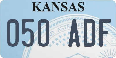 KS license plate 050ADF