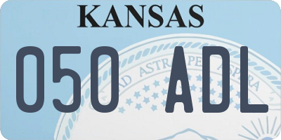 KS license plate 050ADL