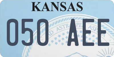 KS license plate 050AEE