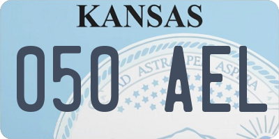 KS license plate 050AEL
