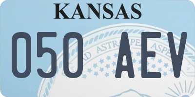 KS license plate 050AEV