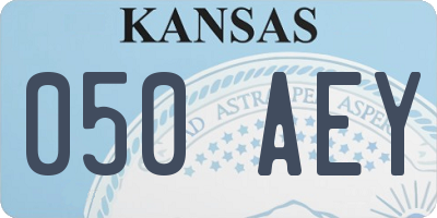 KS license plate 050AEY