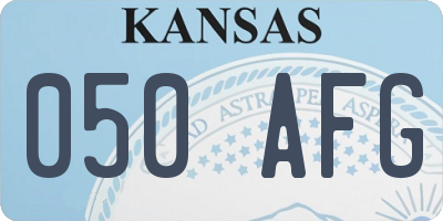 KS license plate 050AFG