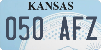 KS license plate 050AFZ