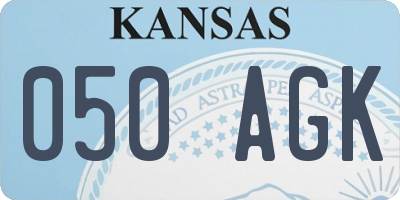 KS license plate 050AGK