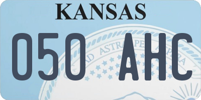KS license plate 050AHC