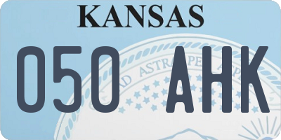 KS license plate 050AHK