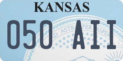KS license plate 050AII