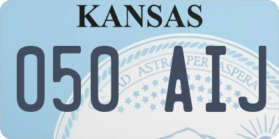 KS license plate 050AIJ