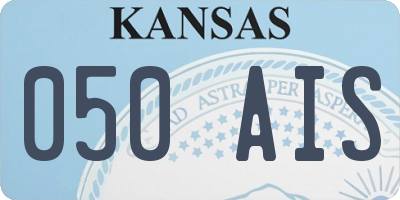 KS license plate 050AIS