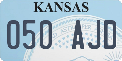 KS license plate 050AJD