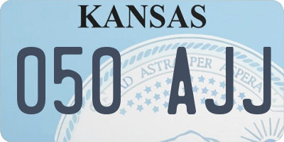KS license plate 050AJJ
