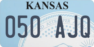 KS license plate 050AJQ