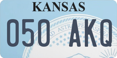 KS license plate 050AKQ
