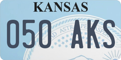 KS license plate 050AKS