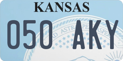 KS license plate 050AKY