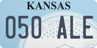 KS license plate 050ALE