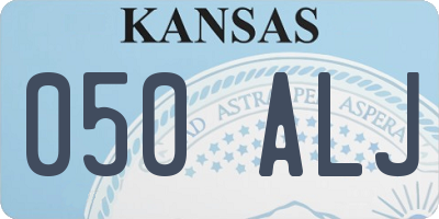 KS license plate 050ALJ